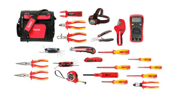 Composition contrôle d'accès sac + 17 outils