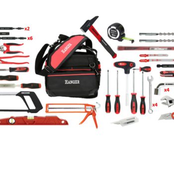 Composition d'outillage générale sac + 73 outils - Hanger