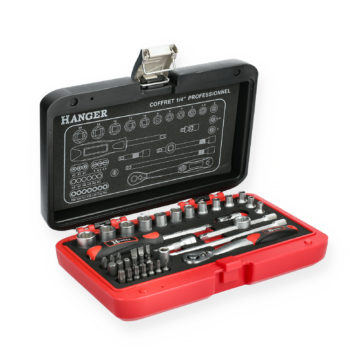 Coffret de douilles 1/4'' 40 pièces HANGER 251002