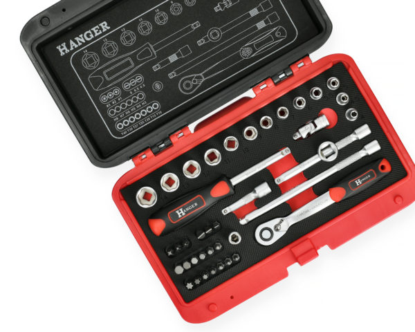 Coffret de douilles 1/4'' 40 pièces HANGER 251002 – Image 3