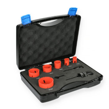 Coffret de 6 trépans HSS bi-métal spécial plombier 19 à 57 mm HANGER 150497