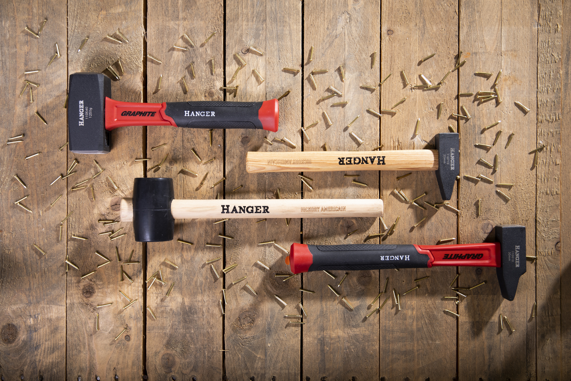 Maillet en caoutchouc manche Hickory 305 mm HANGER 110790 – Image 2