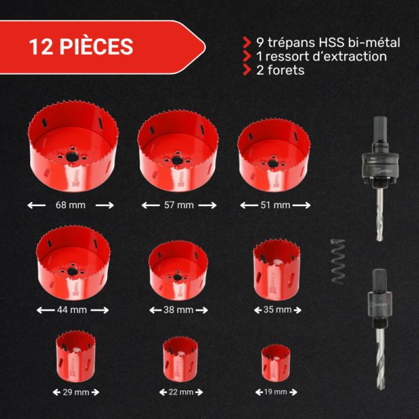 Coffret de 9 trépans pour maintenance HANGER 150498 – Image 11