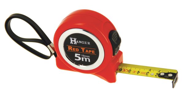 Mètre ruban 3m x 16mm 'Red Tape' HANGER 100021 – Image 3