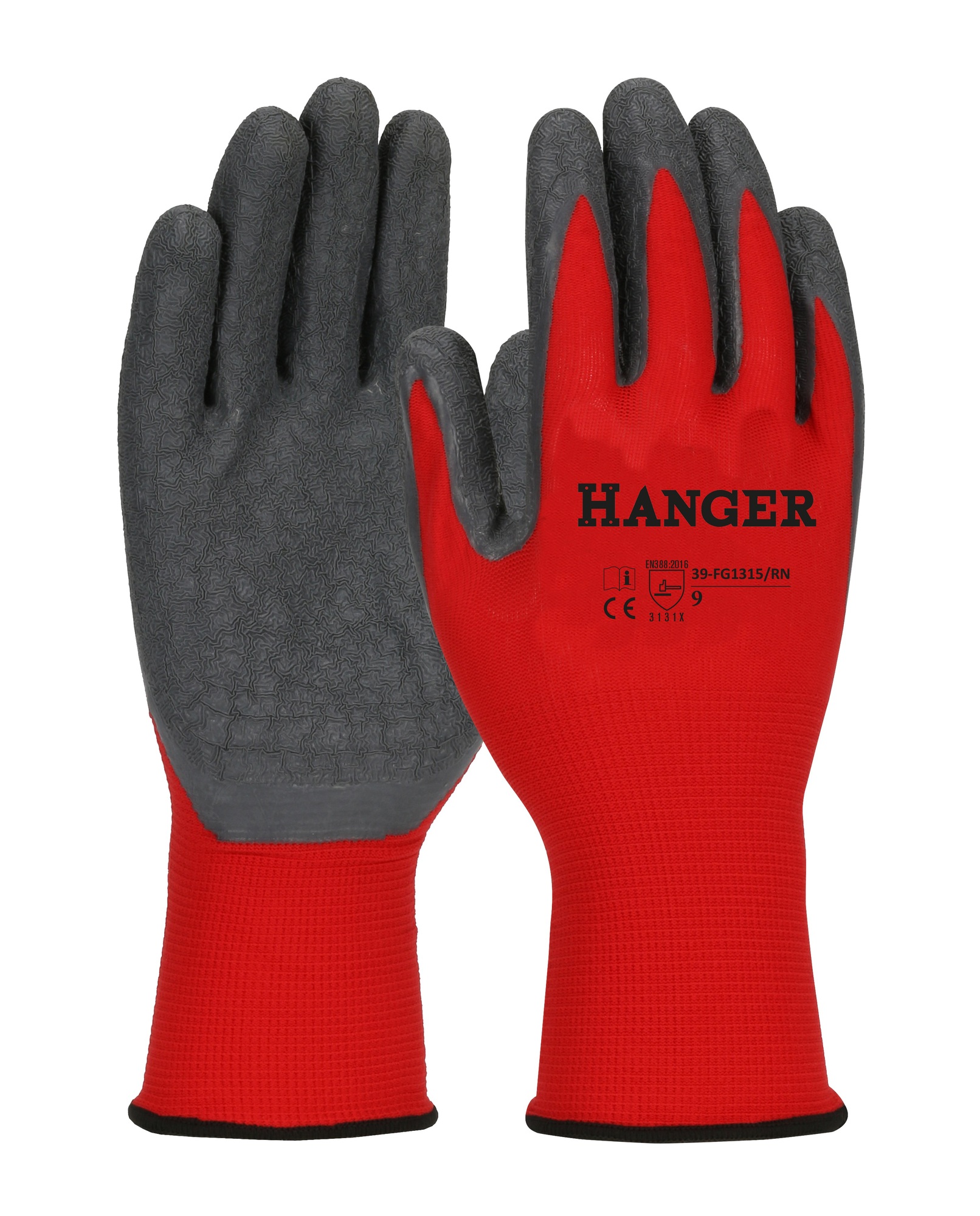 Gants de travail H-Dex enduit latex T 11 en paire de 12 HANGER 300018