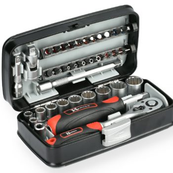 Coffret de douilles 1/4' compact 38 pièces HANGER 251005
