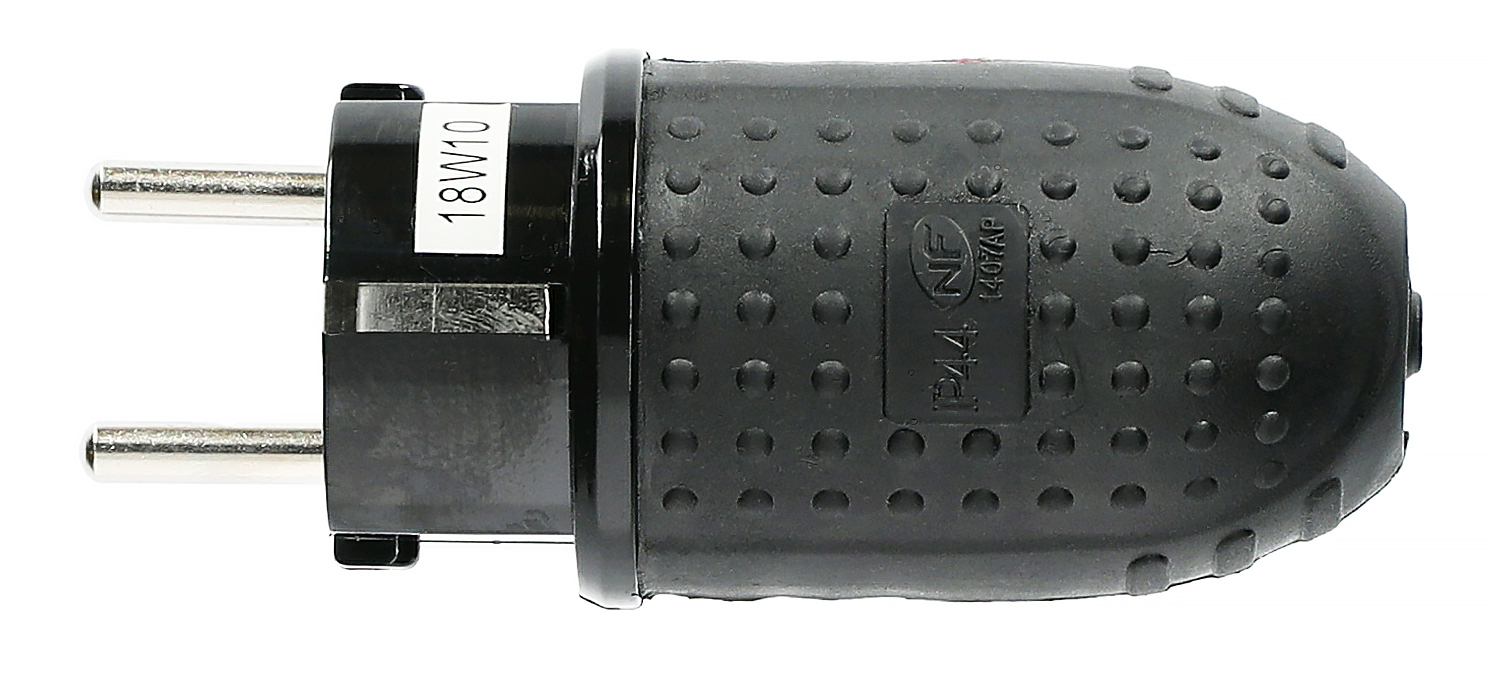 Fiche mâle caoutchouc 16 A 2P+T HANGER 200010