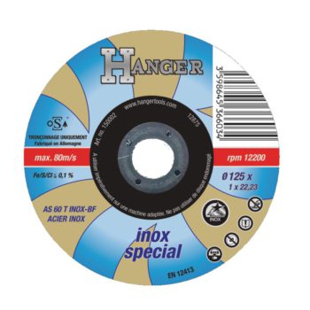 Disque à tronçonner droit pour inox 115 x 1 mm AS 60 T HANGER 150001