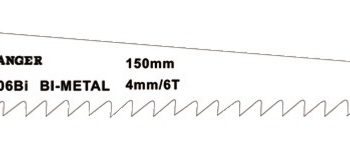 Lames de scie sabre SBM15006Bi L 150 mm pour bois et métal HANGER 150307